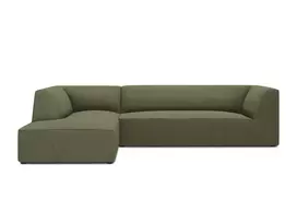 Modulinė kampinė sofa - kairė, Ruby, 4 sėdimos vietos, 273x180x69, žalia