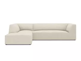 Modulinė kampinė sofa - kairė, Ruby, 4 sėdimos vietos, 273x180x69, šviesiai smėlio spalvos