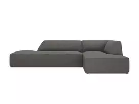 Modulinė kampinė sofa - dešinė, Ruby, 4 sėdimos vietos, 273x180x69, tamsiai pilka