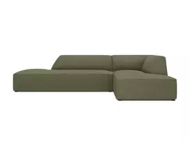 Modulinė kampinė sofa - dešinė, Ruby, 4 sėdimos vietos, 273x180x69, žalia