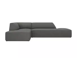 Modulinė kampinė sofa - kairė, Ruby, 4 sėdimos vietos, 273x180x69, tamsiai pilka