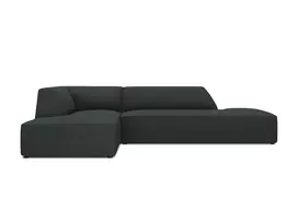Modulinė kampinė sofa - kairė, Ruby, 4 sėdimos vietos, 273x180x69, juoda