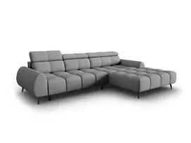 Elektrinė kampinė sofa - dešinė, Alyse, 5 vietų, 295x188x82, šviesiai pilka