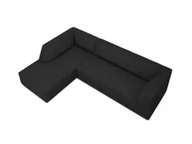 Modulinė kampinė sofa - kairė, Ruby, 4 sėdimos vietos, 273x180x69, juoda