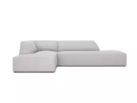 Modulinė kampinė sofa - kairė, Ruby, 4 sėdimos vietos, 273x180x69, šviesiai pilka