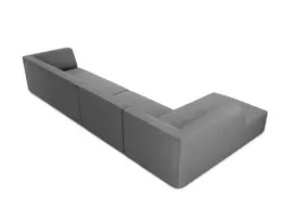 Modulinė kampinė sofa - kairė, Ruby, 5 vietų, 366x180x69, pilka