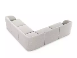 Kampinė sofa, Miley, 5 vietų, 255x255x70, šviesiai pilka