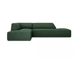 Modulinė kampinė sofa - kairė, Ruby, 4 sėdimos vietos, 273x180x69, žalia