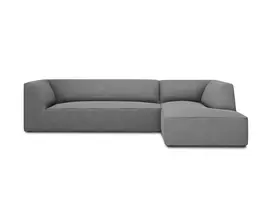 Modulinė kampinė sofa - dešinė, Ruby, 4 sėdimos vietos, 273x180x69, pilka
