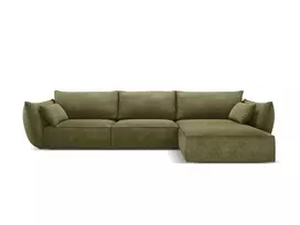 Kampinė Sofa - dešinė, Kaelle, 4 sėdimos vietos, 308x171x85, žalia