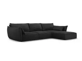 Kampinė Sofa - dešinė, Kaelle, 4 sėdimos vietos, 308x171x85, juoda