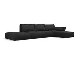 Kampinė Sofa - dešinė, Kaelle, 5 vietų, 364x171x85, juoda