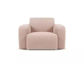Boucle fotelis, Molino, 1 sėdynė, 105x95x72, rausvos spalvos