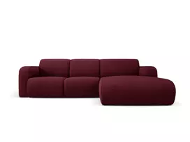 Kampinė Sofa - dešinė, Molino, 4 vietų, 250x170x72, bordo spalvos