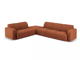 Boucle kampinė sofa - kairė, Molino, 6 sėdimos vietos, 315x250x72, terakota