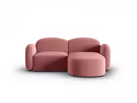 Velvet kampinė sofa - dešinė, Blair, 3 vietų, 194x167x76, Flamingo