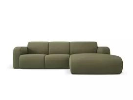 Kampinė Sofa - dešinė, Molino, 4 sėdimos vietos, 250x170x72, šviesiai žalia