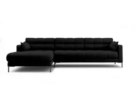 Kampinė sofa - kairė, Mamaia, 5 vietų, 293x185x75, juoda