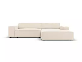 Velvet modulinė kampinė sofa - dešinė, Jodie, 3 vietų, 224x166x70, šviesiai smėlio spalvos