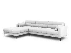 Kampinė sofa - kairė, Mamaia, 5 vietų, 293x185x75, šviesiai pilka