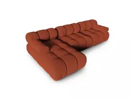 Modulinė kampinė sofa - kairė, Bellis, 4 sėdimos vietos, 282x155x70, plytų imitacija