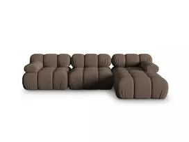 Modulinė kampinė sofa - dešinė, Bellis, 4 sėdimos vietos, 282x155x70, ruda