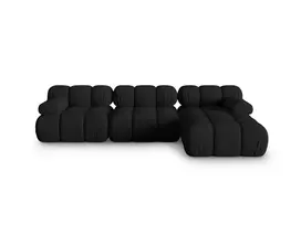 Modulinė kampinė sofa - dešinė, Bellis, 4 sėdimos vietos, 282x155x70, juoda