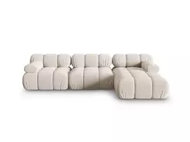 Modulinė kampinė sofa - dešinė, Bellis, 4 sėdimos vietos, 282x155x70, šviesiai smėlio spalvos