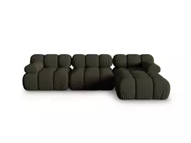 Modulinė kampinė sofa - dešinė, Bellis, 4 sėdimos vietos, 282x155x70, Amazon Green