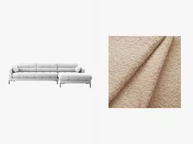 Kampinė Sofa - dešinė, Mamaia, 5 vietų, 293x185x75, smėlio spalvos