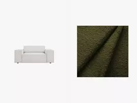 Boucle fotelis, Jodie, 1 sėdynė, 124x102x70, tamsiai alyvuogių žalia