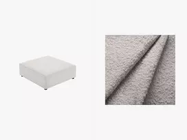 Boucle pufas, Jodie, 1 sėdynė, 102x80x40, šviesiai pilka