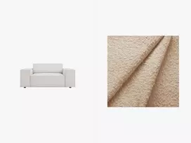 Boucle fotelis, Jodie, 1 sėdynė, 124x102x70, smėlio spalvos