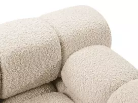 Velvet modulinė kampinė sofa - dešinė, Bellis, 4 vietų, 282x155x70, šviesiai smėlio spalvos