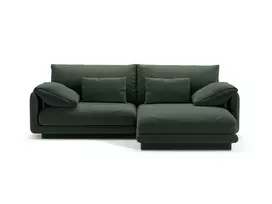 Kampinė Sofa - dešinė, Torino, 3 vietų, 220x170x83, samanų žalia