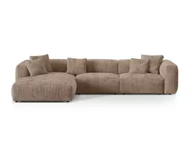 Modulinė kampinė sofa - kairė, Martina, 3 sėdimos vietos, 330x176x75, Acorn