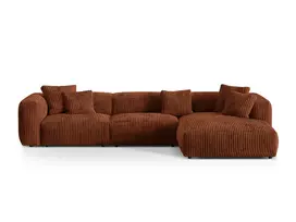 Modulinė kampinė sofa - dešinė, Martina, 3 sėdimos vietos, 330x176x75, plytų imitacija