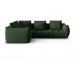 Modulinė kampinė sofa - kairė, Bloom, 3 sėdimos vietos, 316x216x95, samanų žalia
