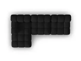 Modulinė kampinė sofa - kairė, Bellis, 4 sėdimos vietos, 282x155x70, juoda
