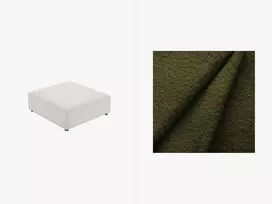 Boucle pufas, Jodie, 1 sėdynė, 102x80x40, tamsiai alyvuogių žalia