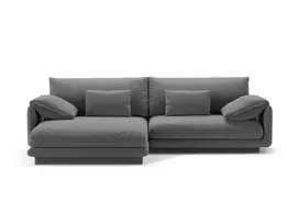 Kampinė sofa - kairė, Torino, 4 sėdimos vietos, 250x170x83, tamsiai pilka