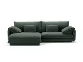 Kampinė sofa - kairė, Torino, 4 sėdimos vietos, 250x170x83, samanų žalia