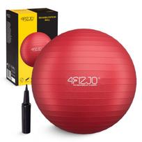 Gimnastikos kamuolys 4FIZJO, 75 cm, raudonas, fitness kamuolys, pripučiamas kamuolys, balansui, treniruotėms, pratimams