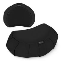 Jogos pagalvė ZAFU 4FIZJO, juoda, pusmėnulio formos, meditacijos pagalvė, yoga cushion, sėdėjimo pagalvė, meditacijai, treniruotėms