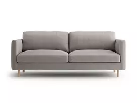 Velvet sofa, Eden, 3 vietų, 173x92x90, šiltai pilka