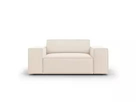 Velvet fotelis, Jodie, 1 sėdynė, 124x102x70, šviesiai smėlio spalvos