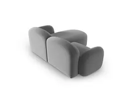 Velvet kampinė sofa - kairė, Blair, 3 vietų, 194x167x76, šviesiai pilka