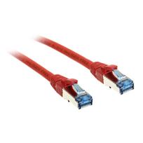 InLine Patch kabelis Cat.6A, S/FTP (PiMf), 500MHz, raudonos spalvos – 0,5m