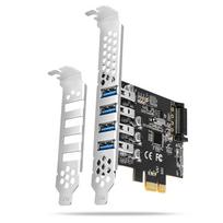 AXAGON PCEU-43RS PCIe Adapter 4x USB3.0 UASP VIA, 15-pin SATA power supply