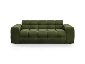 Velvet sofa, Kendal, 3 vietų, 222x103x79, tamsiai žalia